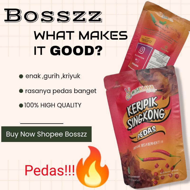 

Keripik singkong rasa pedas dari sikaya
