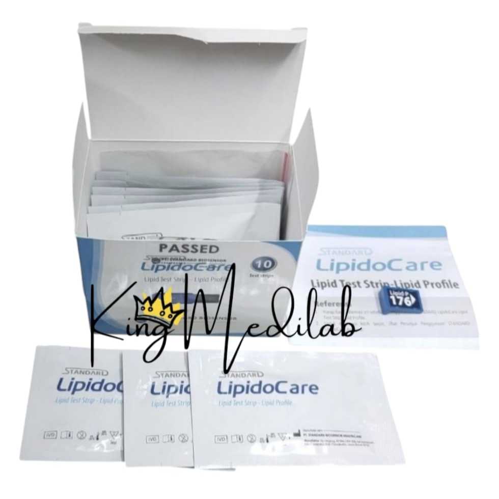 Refill Test Strip Lipidocare Gula, Cholestrol Total, HDL, LDL & Trigliserid Lipid Panel (GLU/CHO/TG/