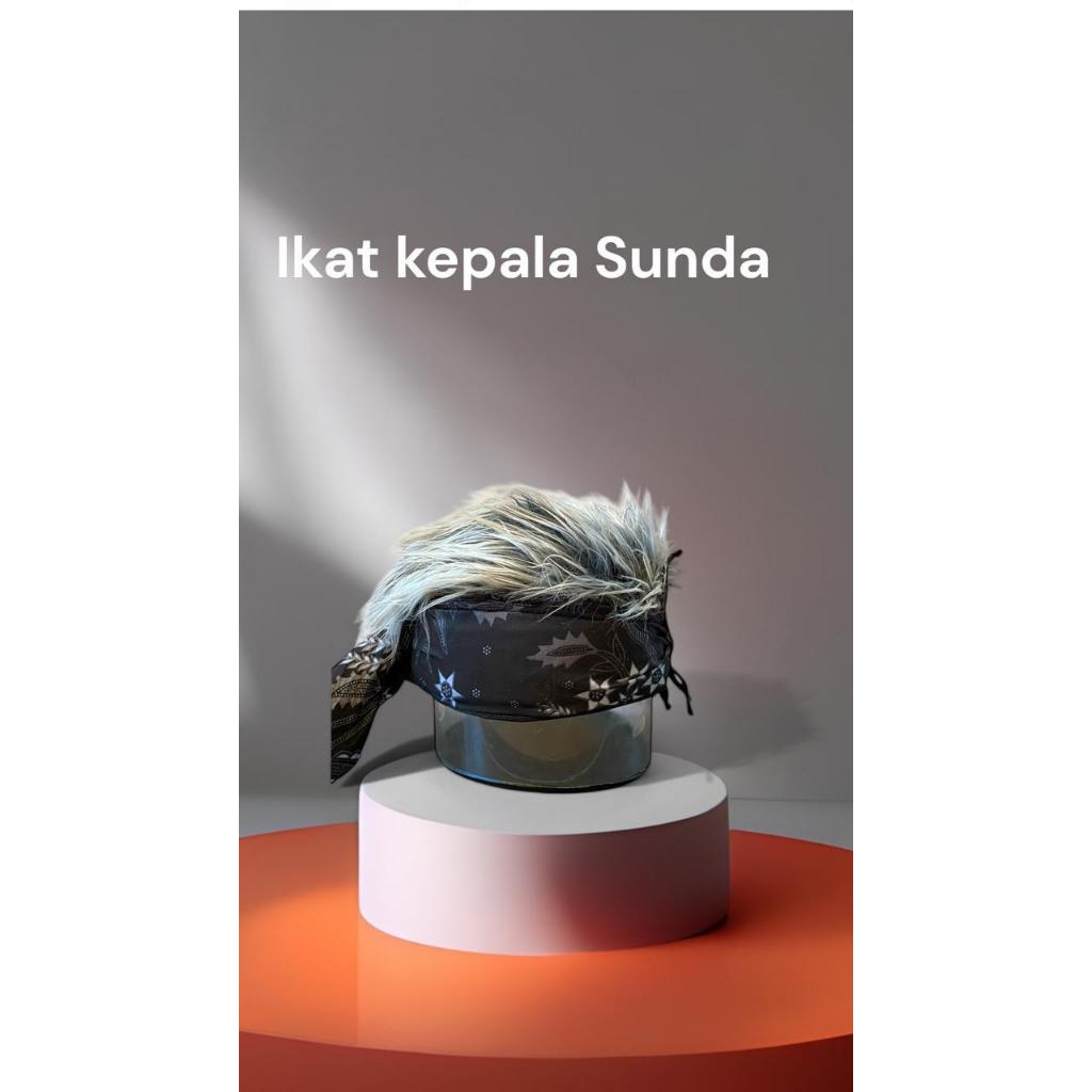 Aksesoris kepala Udeng rambut  palsu / Bendo iket Sunda totopong rambut palsu tradisional pria