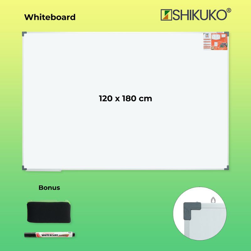 

Papan Tulis Whiteboard Gantung Shikuko 120 x 180 cm