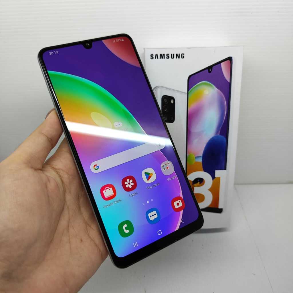 Murah Samsung Galaxy A31 6/128GB White Fullset Mulus No Minus NO Kendala