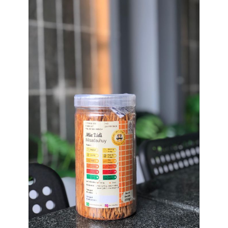

Mie Lidi Bumbu Basah Toples 250gr