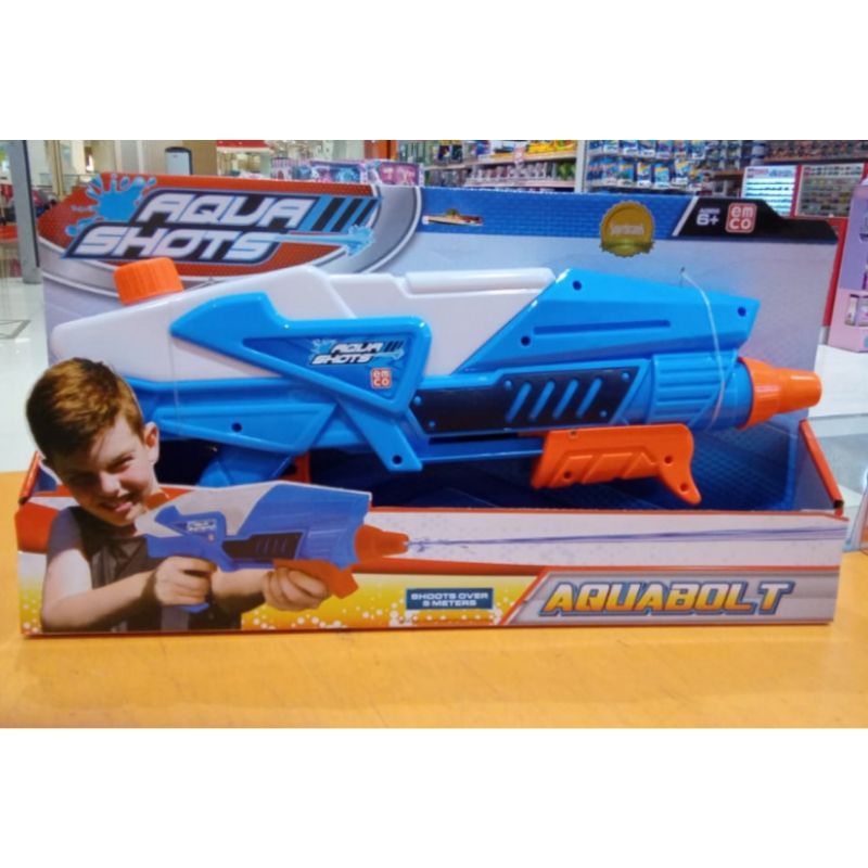 Emco aqua shots water blaster aquabolt mainan pistol air