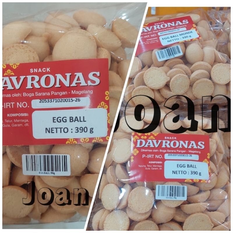 

Egg Ball 390gr Davronas / Camilan & Oleh Oleh Khas Magelang Jogja Solo