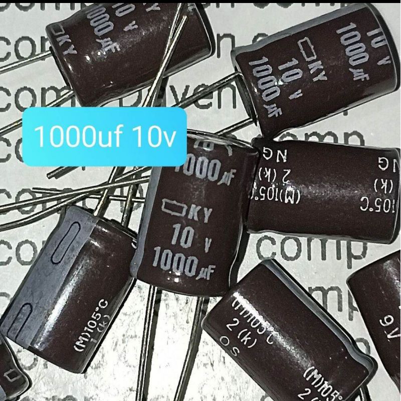 10BUAH ELCO 1000UF 10V ELKO 1000UF 10VOLT 1000 UF 10 VOLT
