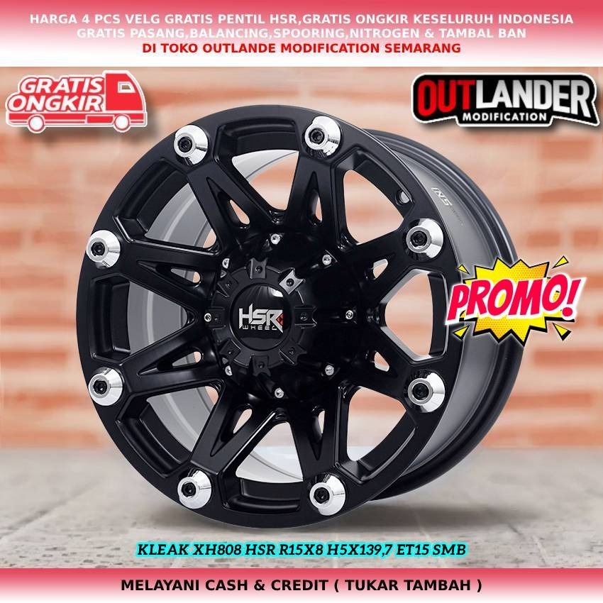 velg mobil offroad r15 lebar 8 / velg mobil Sidekick, Vitara, XL7 dll velg hsr kleak r15