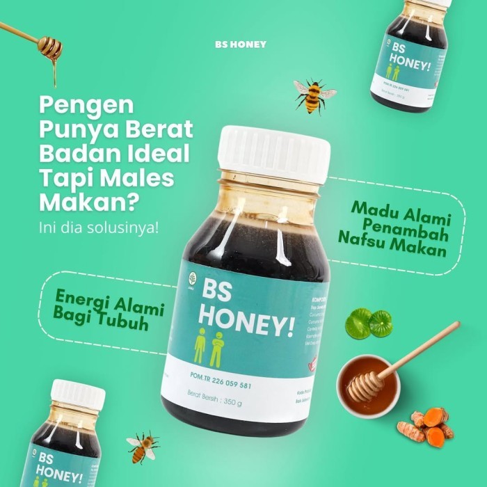 MADU BS HONEY- BS HONEY ORIGINAL BYE SKINNY MADU PENGGEMUK BADAN 350 GRAM