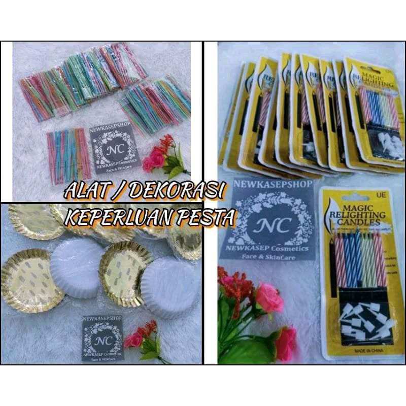 GARPU PLASTIK KUE & piring kertas hidangan karakter dan motif