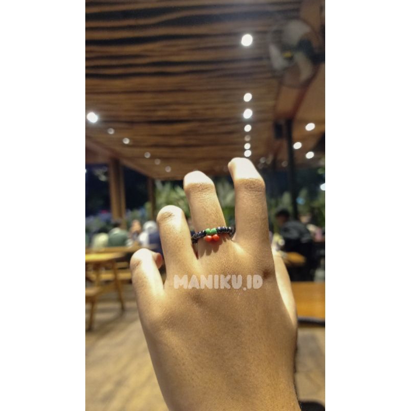 MANIKU.ID Cincin Manik cherry beads/Cincin korean style