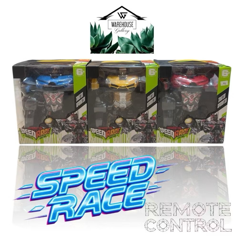 mainan remote mobil robot RC autobots transform soeed race