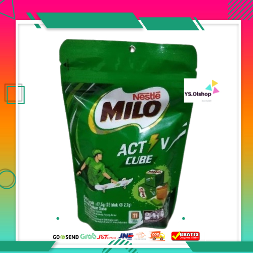 

Nestle MILO Activ 67.5 G isi 25 Blok Cube Lokal Food Chocolate