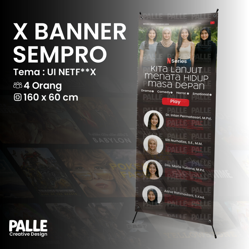 X Banner Sempro/X Banner/X Banner Graduation/X Banner Tema