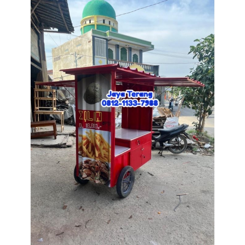 booth kontener / gerobak French fresh / gerobak kentang goreng bakso goreng / aneka junk food / boot