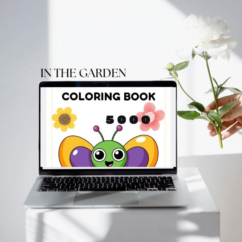 in the garden coloring book