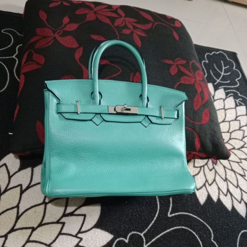 hand bag/warna biru telor asin/preloved