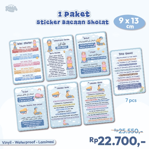 

Stiker Edukasi| Langkah Langkah | Cara Lengkap |Gerakan Sholat | Ifititah | Qunut | Tahiyat Awal Akhir | Sticker Doa Lucu | Hafalan Anak | Doa Islam | Vinyl Waterproof