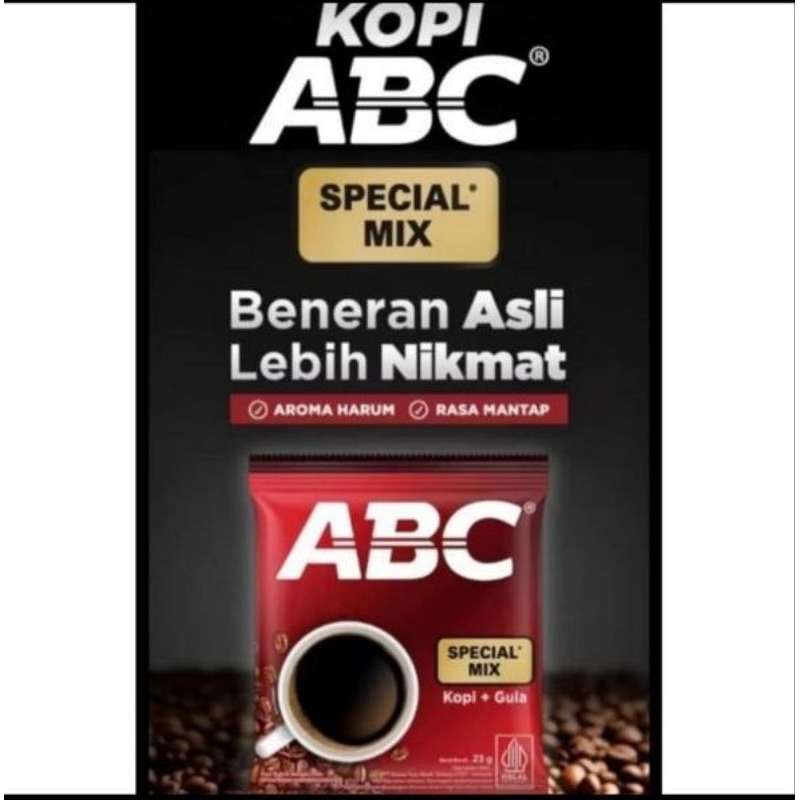 

kopi Abc spesial mix 1rcg isi 10 sachet