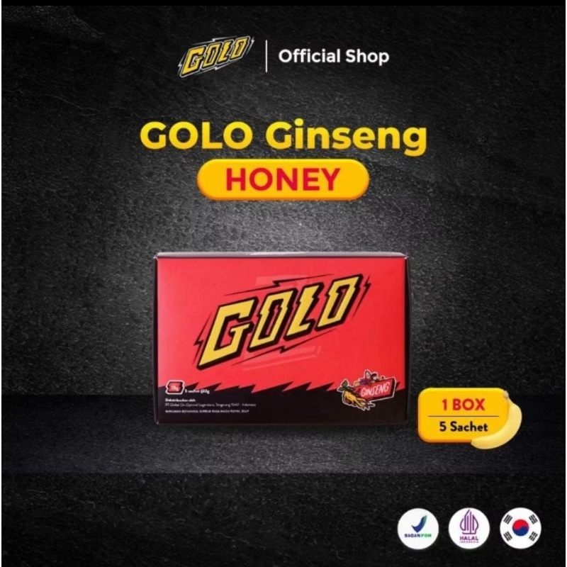 

GOLO GINSENG RASA MADU HONEY 1 BOX ISI 5 SACHET
