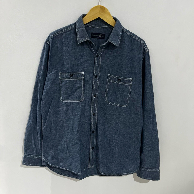 kemeja denim caribbean joe