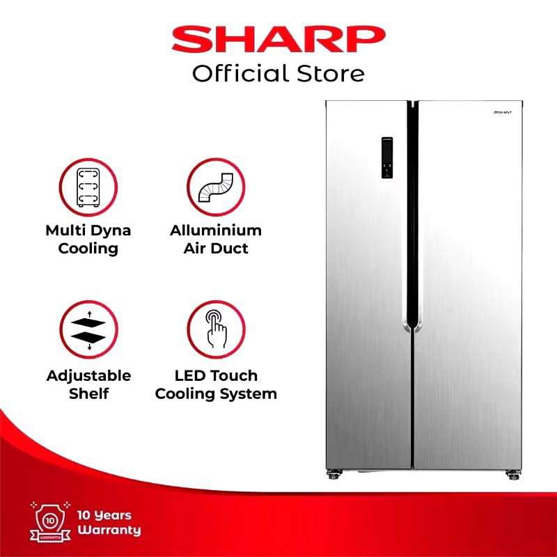 Kulkas 2 Pintu SHARP Side By Side Inverter 472 Liter SJ-IS50M SL