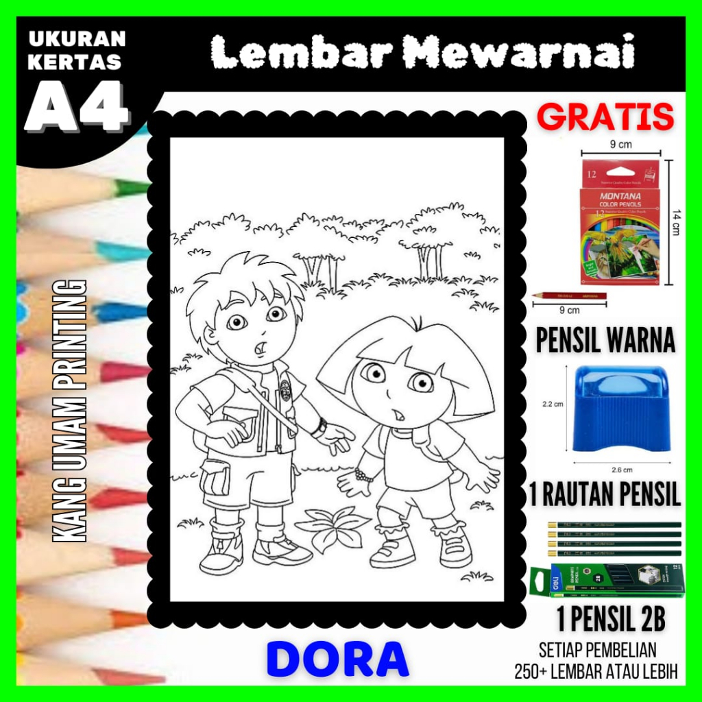 

Lembar Mewarnai Gambar Dora the Explorer Semua Usia Bagian 03, Sketsa , Kertas Mewarnai , Drawing