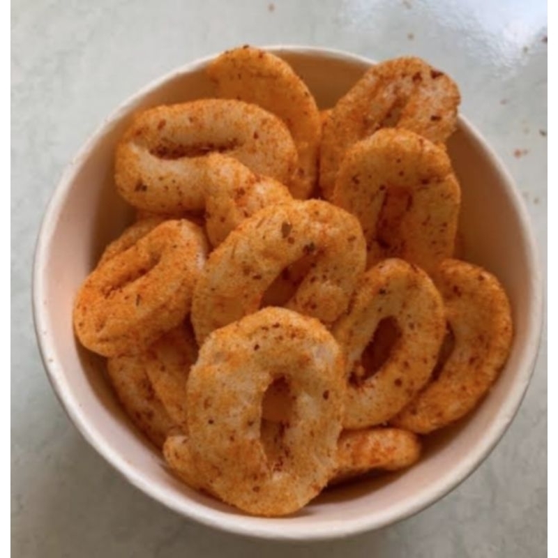

kerupuk setan pedas asin / kerupuk ring setan 100 g
