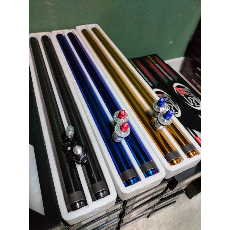 As shock ninja rr krr zx 150 aitech biru hitam gold as skok depan aitech ninja rr new old krr zx 150