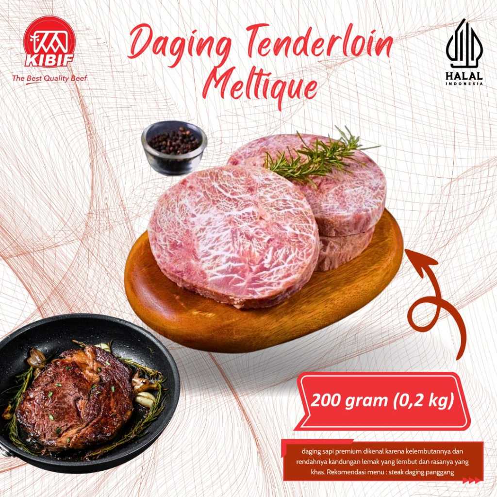

Daging Tenderloin Meltique Porsi 200gr