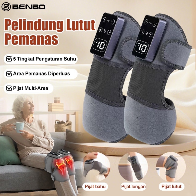 BENBO Pelindung Lutut Pemanas Pintar/Pemijat Lutut/Penyangga Lutut dengan Pemanas Listrik/Alat Terap