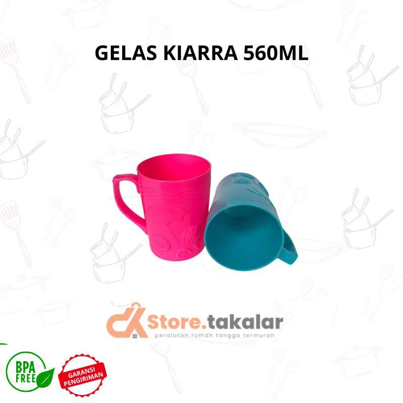 Gelas Kiarra Serbaguna / Gelas Plastik Aesthetic  / Gelas Plastik Kuat dan Tahan Lama