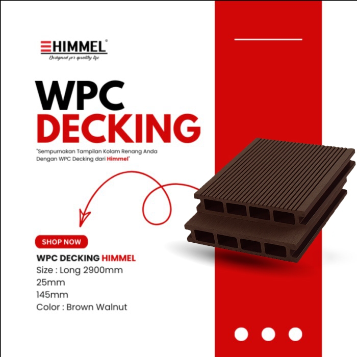 HIMMEL WPC Decking Outdor, Lantai Kayu WPC / Deck Floor Bahan WPC