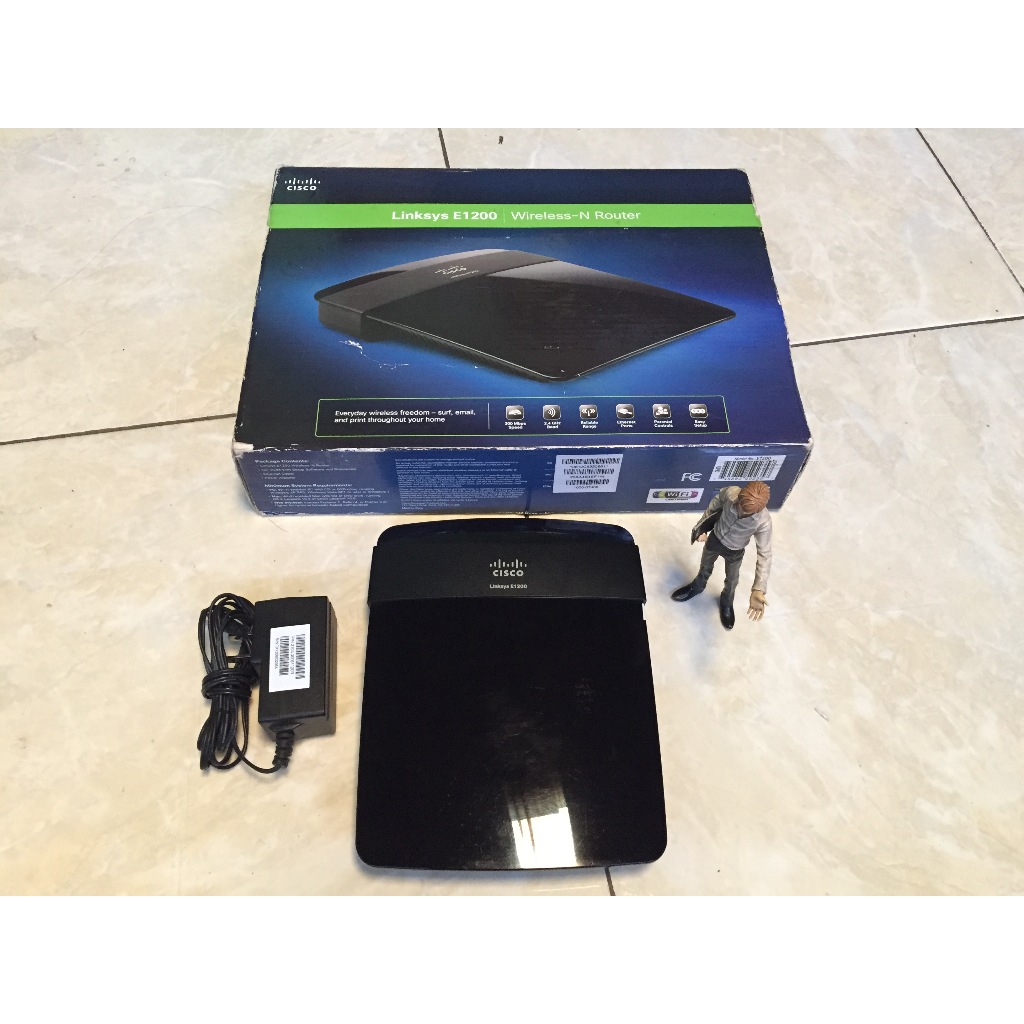 Cisco Linksys E1200 Wireless Router 300Mbps modem AP WAN PPPoE cocok buat RT RW net