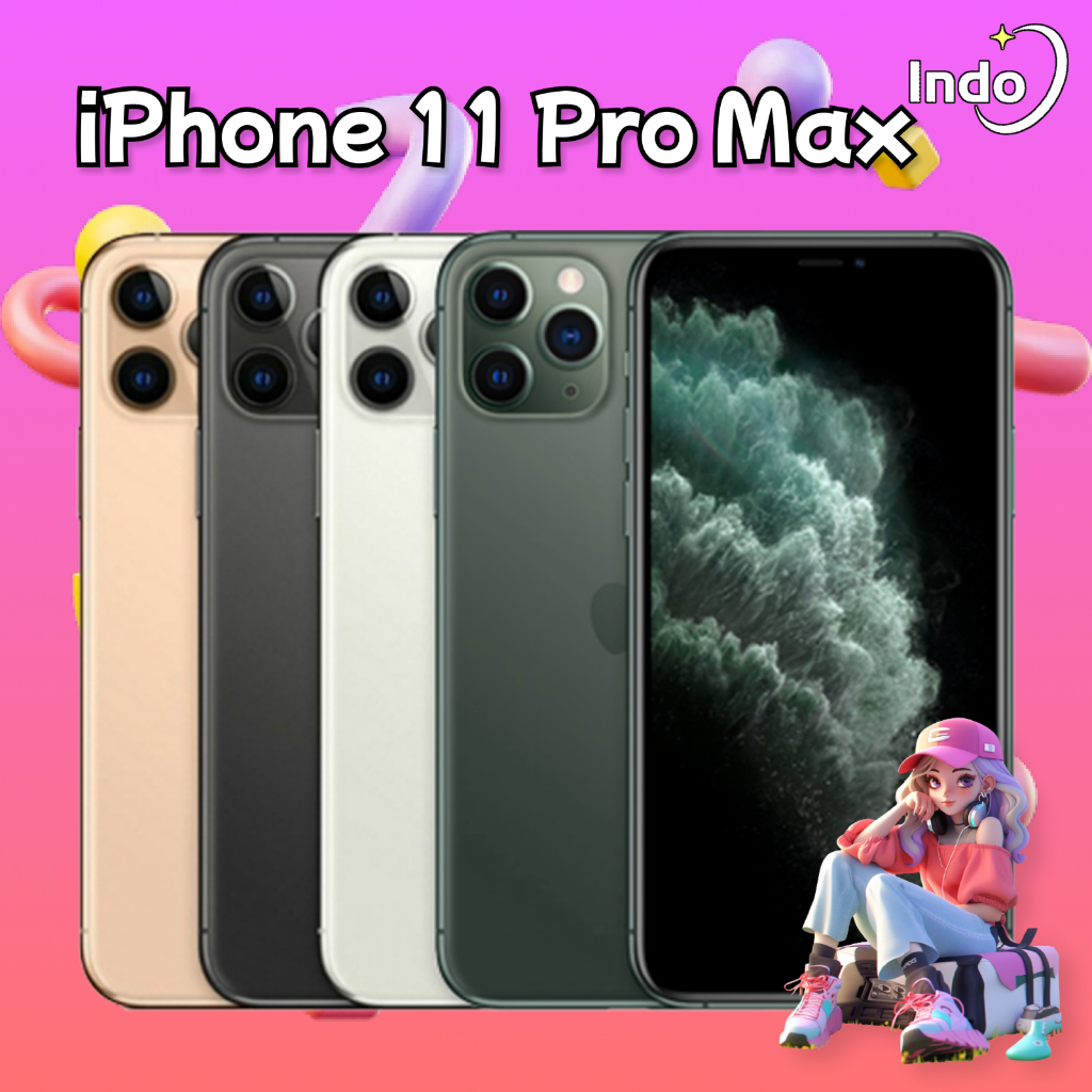 IPHONE 11 PRO MAX 64GB 256GB SECOND HAND GARANSI 1 BULAN TERPERCAYA BH 95+ lcd ori All Function