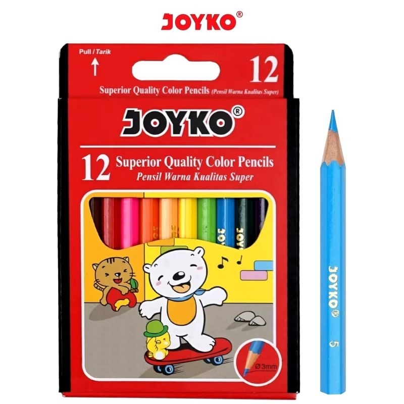 

Pensil Warna JOYKO Pendek 12 Warna CP-S12