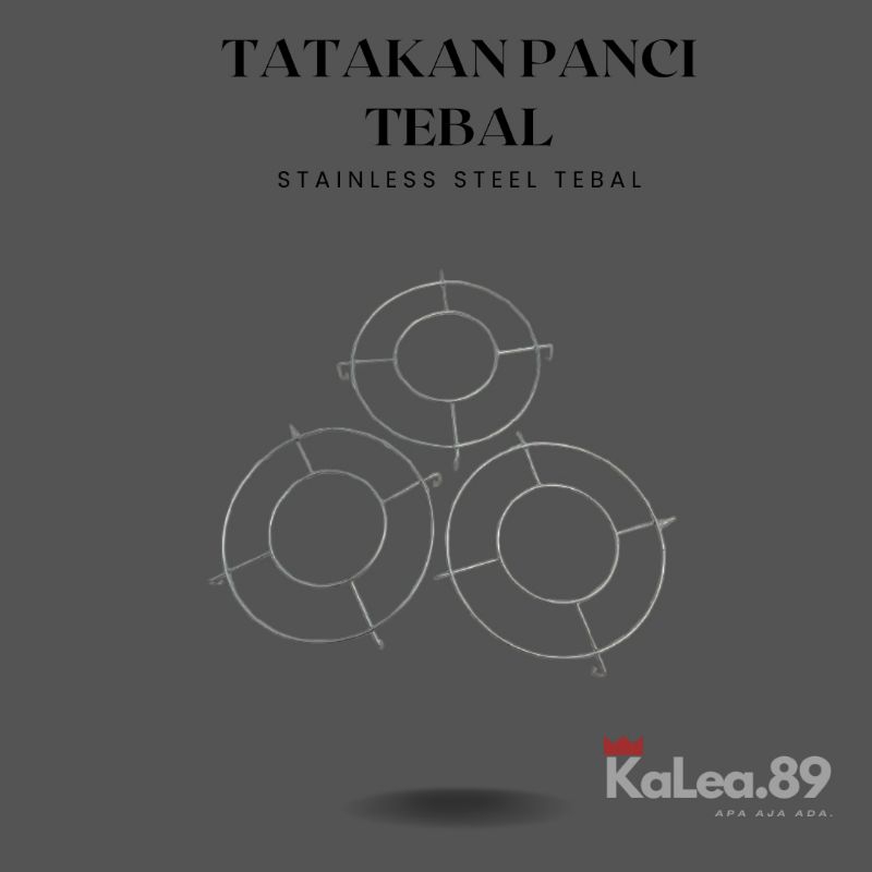 TATAKAN PANCI TEBAL STAINLESS STEEL SERBAGUNA