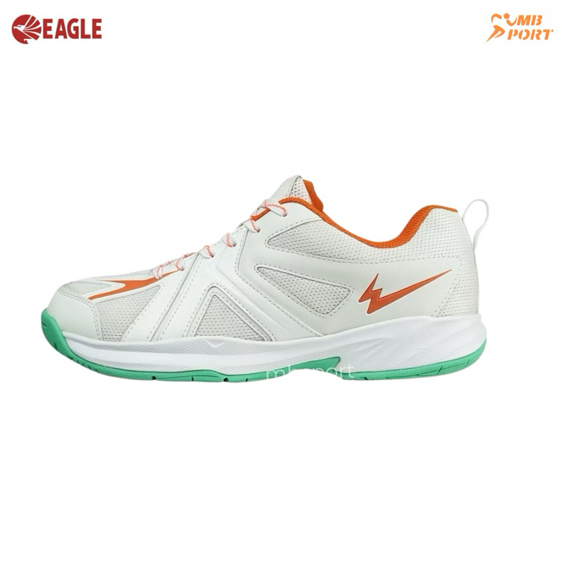 Eagle Sepatu Badminton Anak Dewasa Vanquish Badminton Shoes - PUTIH/TOSCA/ORANGE