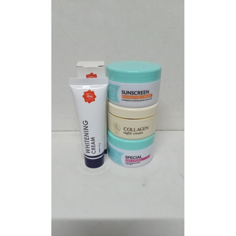 Viva Cosmetics Paket Whitening 4in1 SDC||CNC||SSC||Whitening Cream Original Bpom
