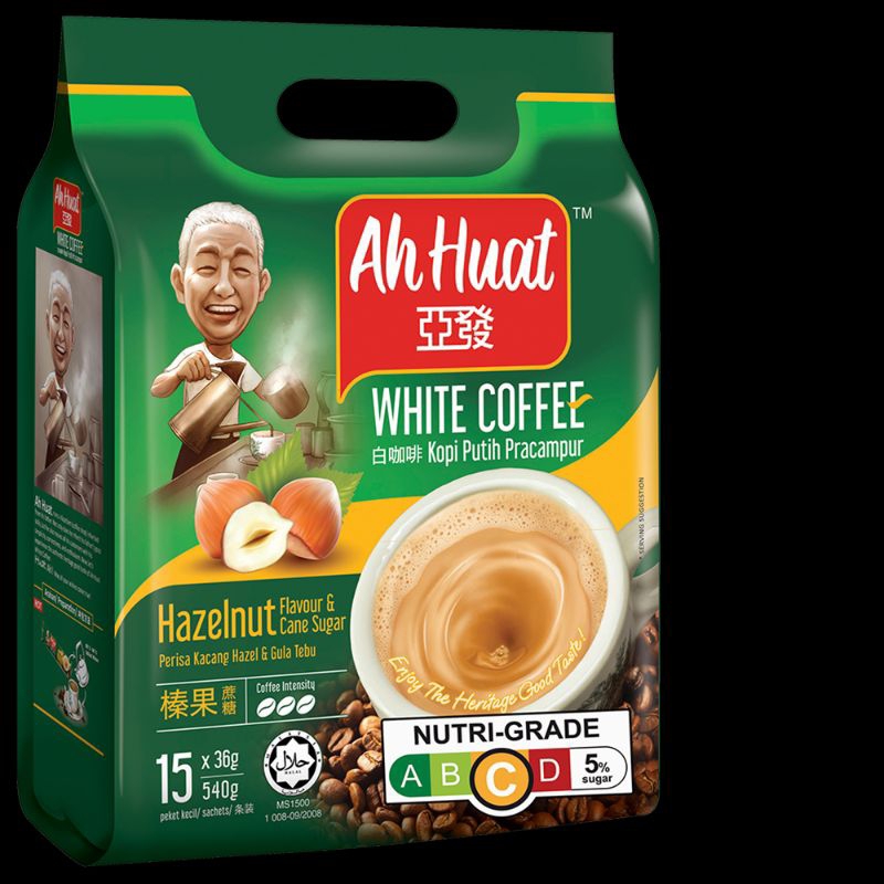 

Ah Huat White Coffee Hazelnut & Cane Sugar