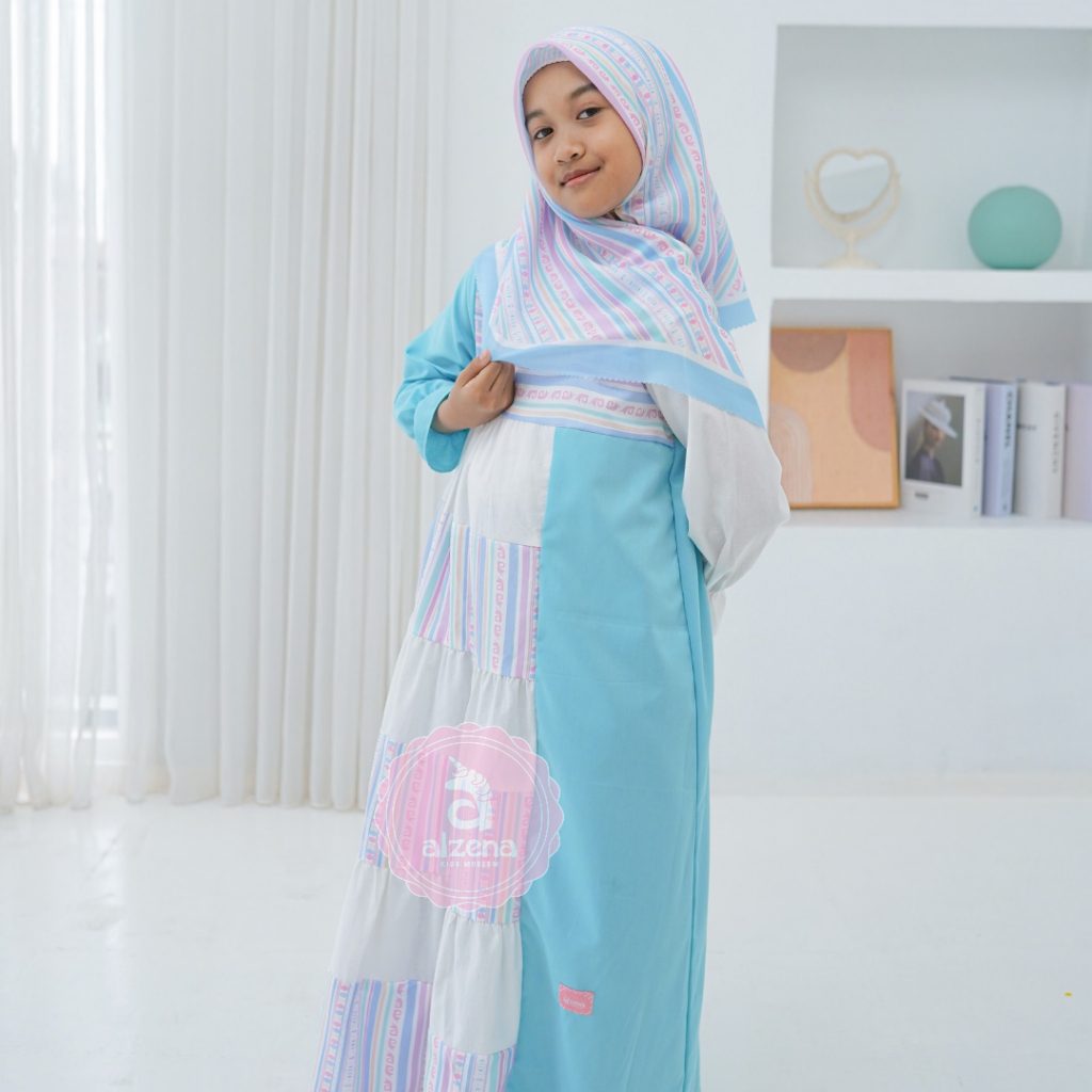 Alzena Kids -  Baju Muslim Anak Perempuan Katun Belvia 2 - 15 Tahun Tosca Series