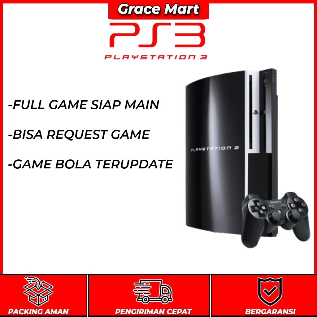 PS3 Fat Sony Playstation Port USB 4 CFW Hardisk 500GB Full Game TerUPDATE Paket 2 Stik Wireless