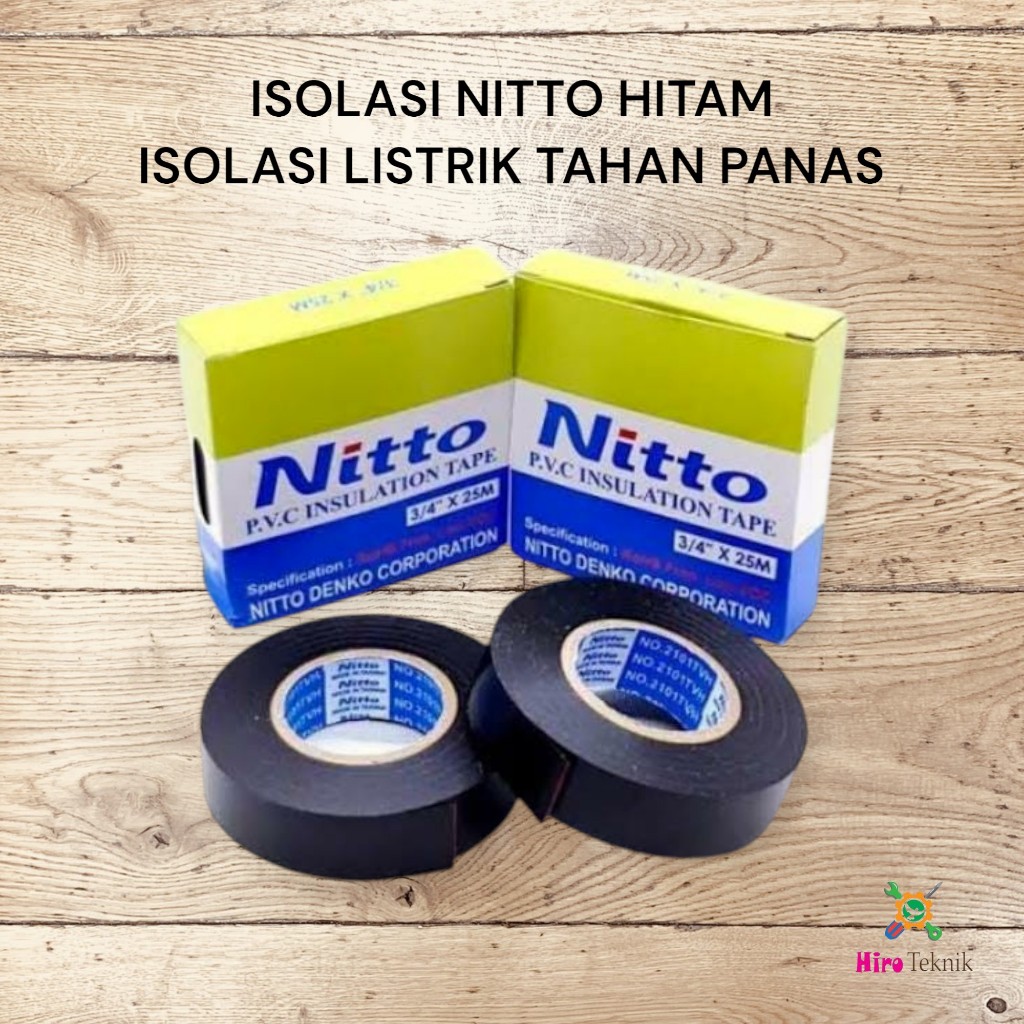 ISOLASI NITTO HITAM ISOLASI LISTRIK TAHAN PANAS/LAKBAN NITTO/NITTO ORIGINAL