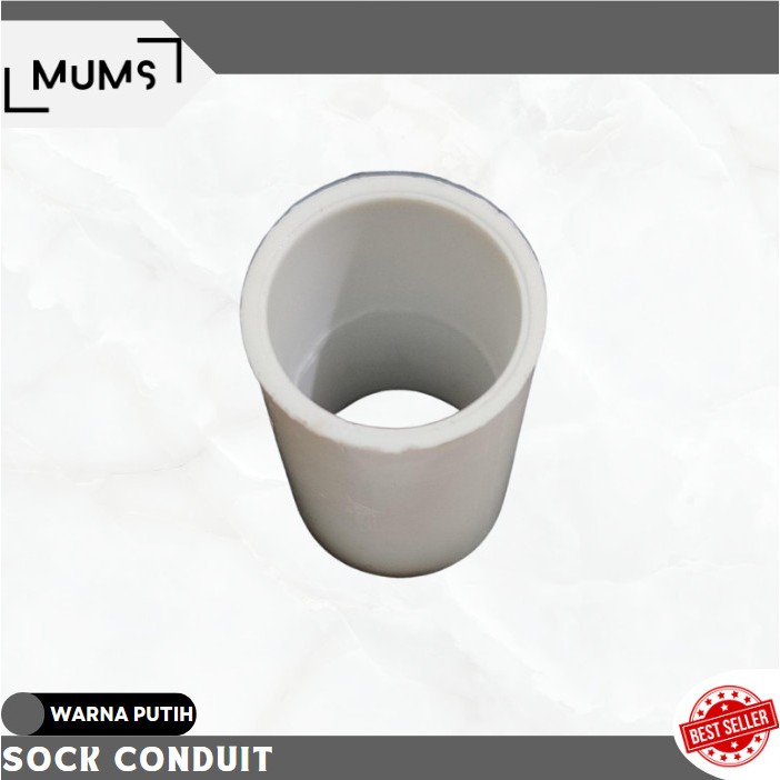 SOCK SOK LURUS SAMBUNGAN PIPA LISTRIK CONDUIT KONDUIT 20 MM KONEKTOR