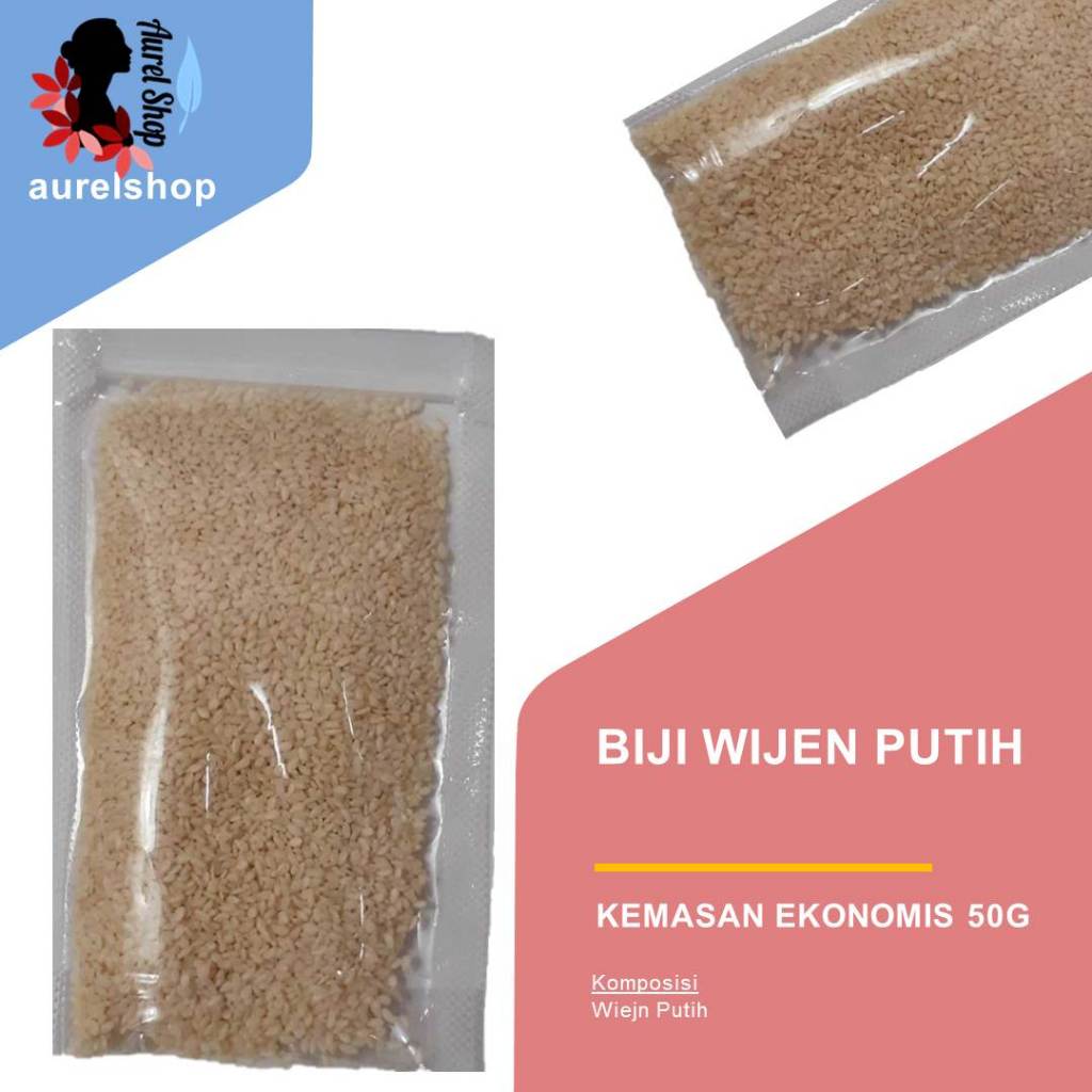 

50 gram Biji Wijen Putih kemasan Ekonomis