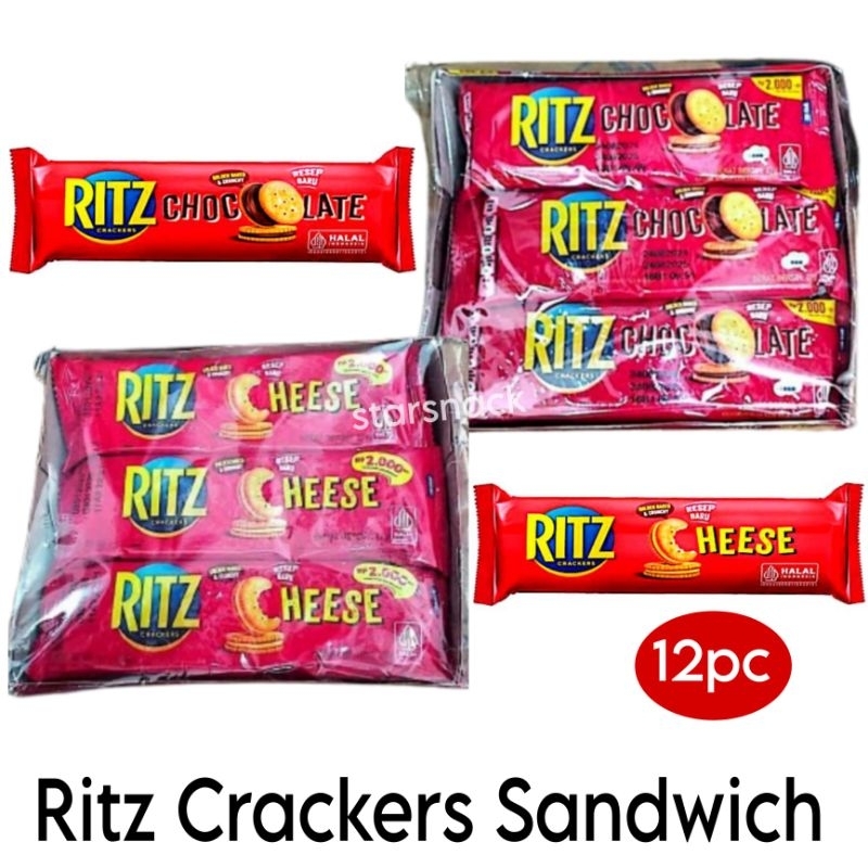 

Ritz crackers keju coklat Sandwich isi 12pc