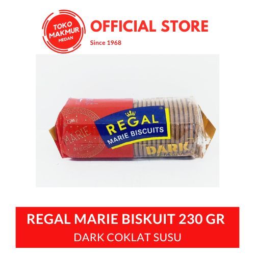 

BISKUIT MARIE REGAL DARK COKLAT LESS SWEET SUSU 230 GR