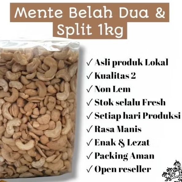 

belah dua dan spilt 1 kg