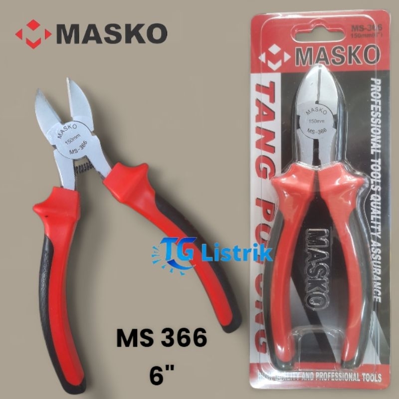 Masko Tang Potong Kabel MS 366 Ukuran 6 Inch Kualitas Premium