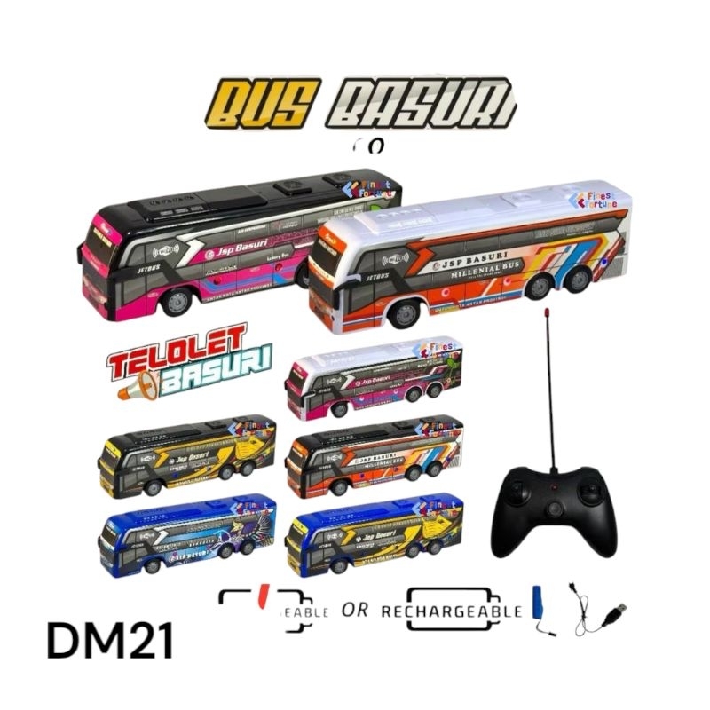 DM21/Mainan Remot Control Bus Basuri Telolet/RC Bus Basuri Telolet