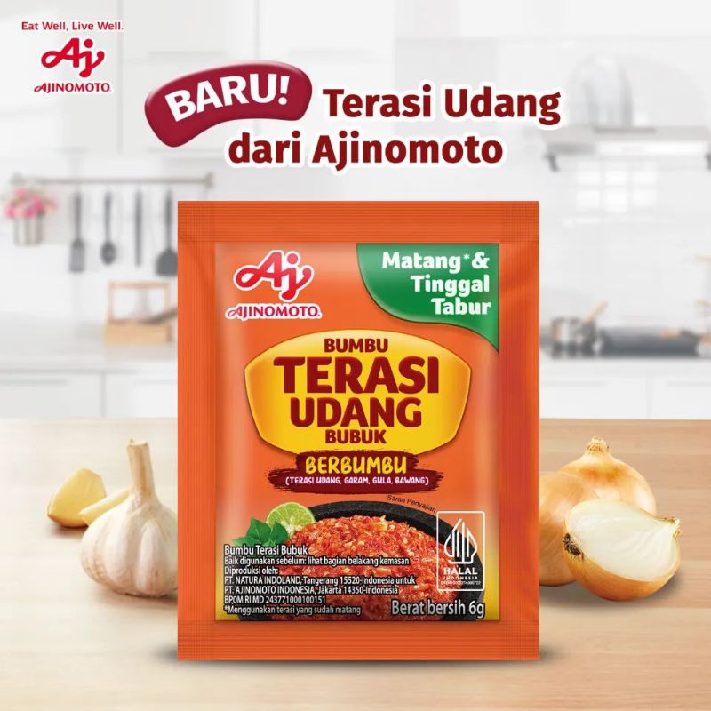 

Ajinomoto Terasi Udang Bubuk Kemasan Renceng (Isi 10 Sachet @ 6gr)