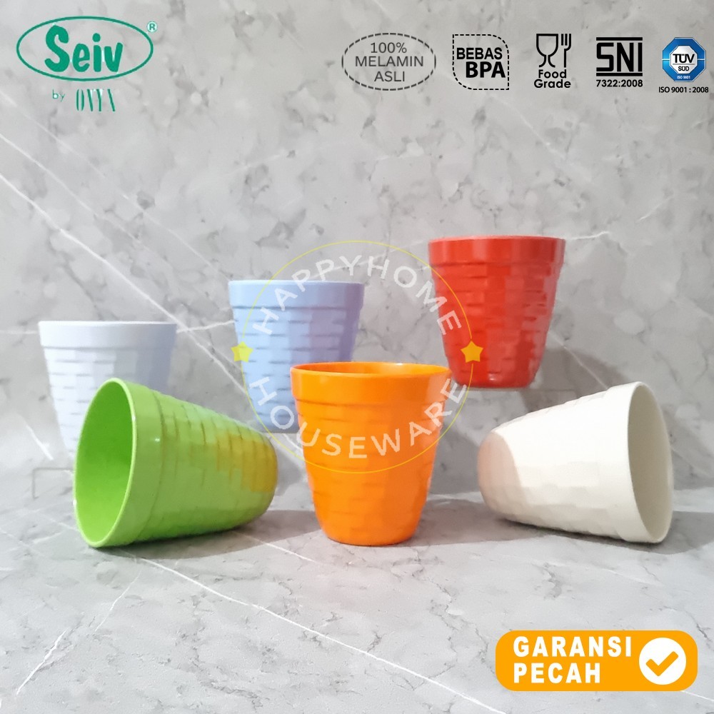 SEIV Dinner Mug Tanpa Tutup 250ml Ratana Series Melamin Gelas Minum Gelas Sedang Melamine 8cm